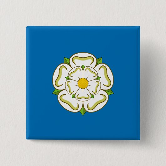 Vlag van Yorkshire (Engelse county) Vierkante Button 5,1 Cm (Voorkant)