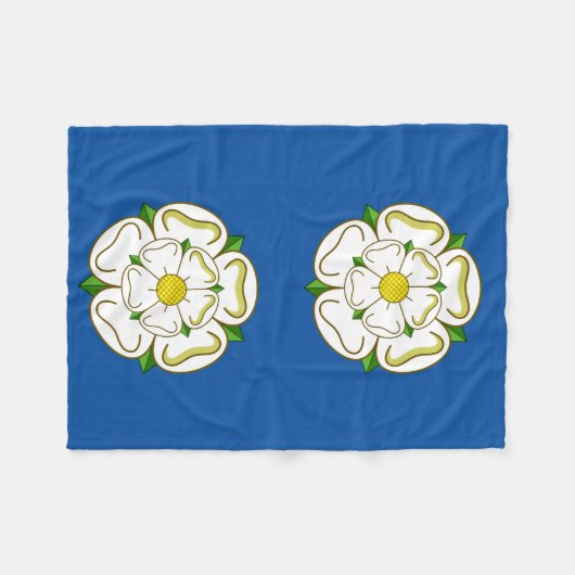 Vlag van Yorkshire Fleece Deken (Voorkant (Horizontaal))