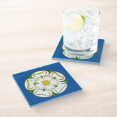 Vlag van Yorkshire Glass Onderzetter Glazen Onderzetter (Schuin)