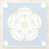 Vlag van Yorkshire Glass Onderzetter Glazen Onderzetter (Achterkant)