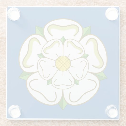 Vlag van Yorkshire Glass Onderzetter Glazen Onderzetter (Achterkant)
