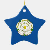 Vlag van Yorkshire Keramisch Ornament (Voorkant)