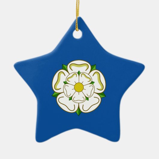 Vlag van Yorkshire Keramisch Ornament (Voorkant)