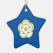Vlag van Yorkshire Keramisch Ornament (Links)