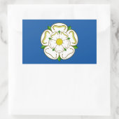 Vlag van Yorkshire Rechthoekige Sticker (Tas)