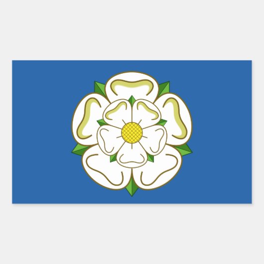 Vlag van Yorkshire Rechthoekige Sticker (Voorkant)