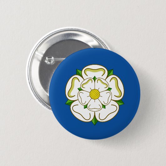 Vlag van Yorkshire Ronde Button 5,7 Cm (Voorkant /achterkant)