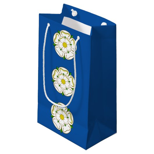 Vlag van Yorkshire Small Gift Bag Klein Cadeauzakje (Voorkant Gekanteld)