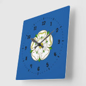 Vlag van Yorkshire Square Wall Clock Vierkante Klok (Hoek)