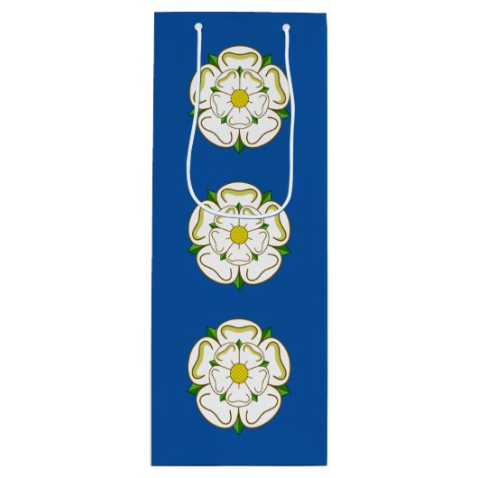Vlag van Yorkshire Wine Gift Bag Wijn Cadeautas (Voorkant)