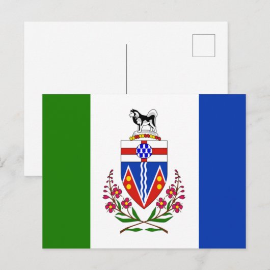Vlag van Yukon, Canada Briefkaart (Voorkant / Achterkant)