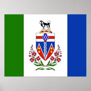 Vlag van Yukon, Canada Poster