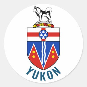 Vlag van Yukon Territory - Canada Ronde Sticker