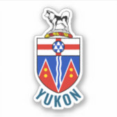 Vlag van Yukon Territory - Canada Sticker (Voorkant)