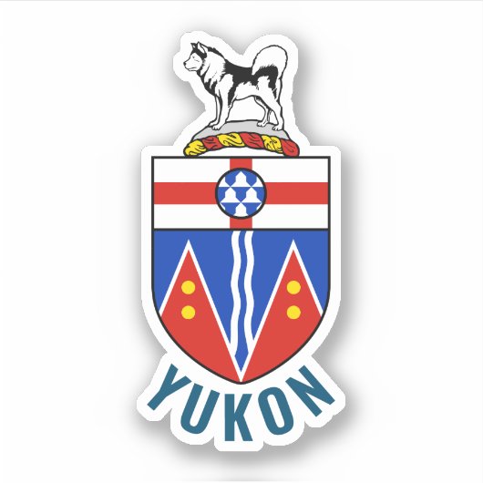 Vlag van Yukon Territory - Canada Sticker (Voorkant)