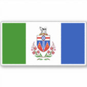 Vlag van Yukon Territory Sticker (Voorkant)