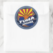 Vlag van Yuma Arizona barst rond stickers (Tas)