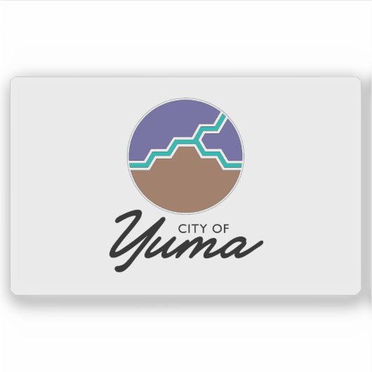 Vlag van Yuma, Arizona, USA Sticker (Voorkant)