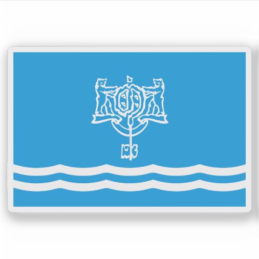 Vlag van Yuzhno-Sakhalinsk (Oblast Sachalin), Japa Sticker (Voorkant)