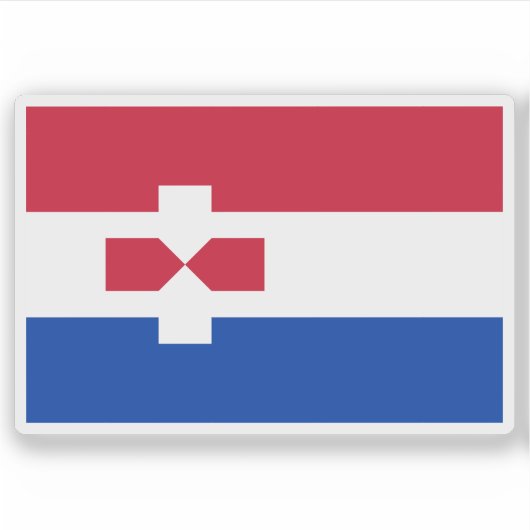 Vlag van Zaanstad, Nederland Sticker (Voorkant)