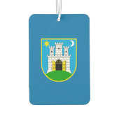 Vlag van Zagreb, drievoudig Wallet Kroatië Luchtverfrisser (Achterkant)