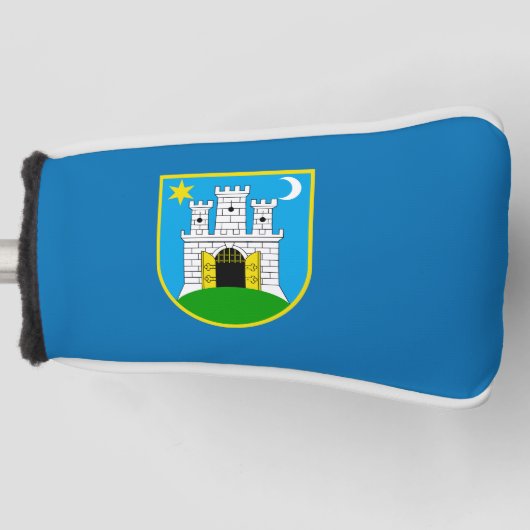 Vlag van Zagreb, Hoesje Golf van Kroatië Golfheadcover (Voorkant)
