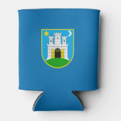 Vlag van Zagreb, Kroatië blikjeskoeler (Voorkant)