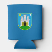 Vlag van Zagreb, Kroatië blikjeskoeler (Achterkant)