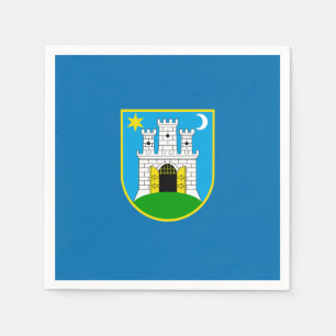 Vlag van Zagreb, Kroatië Servet