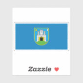 Vlag van Zagreb, Kroatië Sticker (Vel)