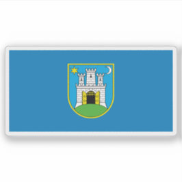 Vlag van Zagreb, Kroatië Sticker