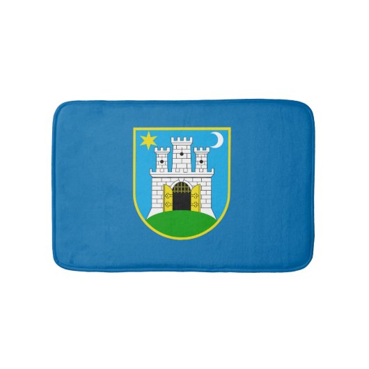 Vlag van Zagreb, Kroatische badkamer Mat (Voorkant)