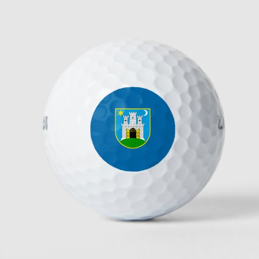 Vlag van Zagreb, Kroatische Golf Balls Golfballen (Voorkant)