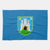 Vlag van Zagreb, Kroatische keukenhanddoek (Horizontaal)