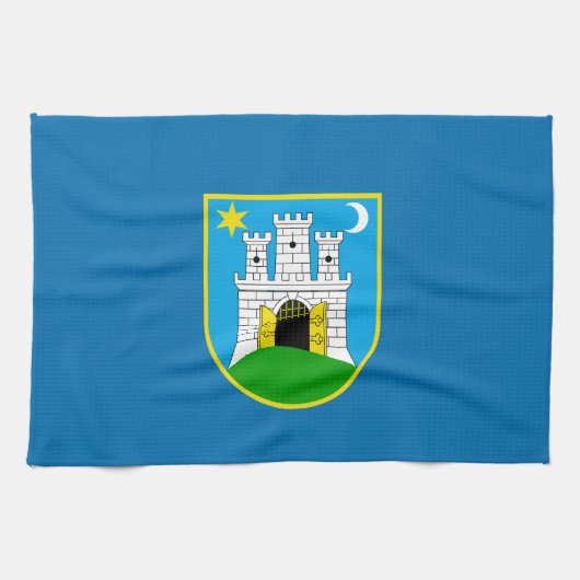 Vlag van Zagreb, Kroatische keukenhanddoek (Horizontaal)