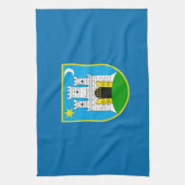 Vlag van Zagreb, Kroatische keukenhanddoek (Verticaal)