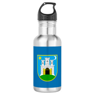 Vlag van Zagreb, Kroatische roestvrijstalen bott Waterfles