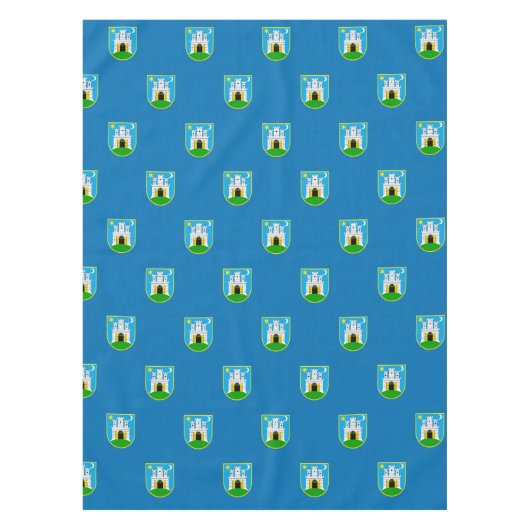Vlag van Zagreb, Kroatische tablet Tafelkleed (Voorkant)