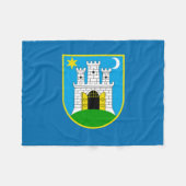 Vlag van Zagreb, Kroatische vliegenbank Fleece Deken (Voorkant (Horizontaal))
