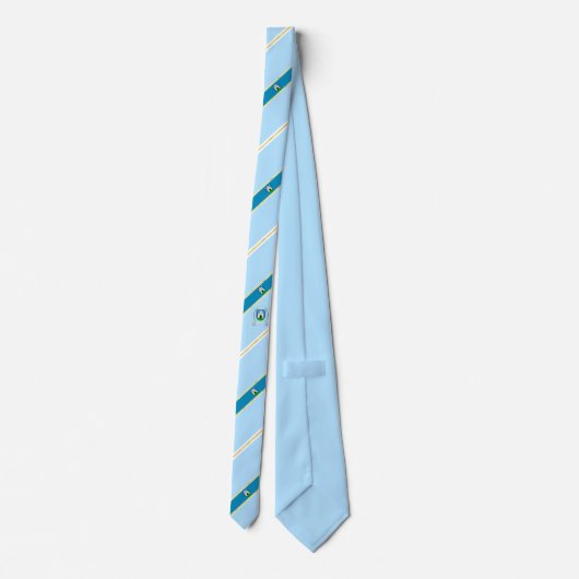 vlag van Zagreb strepen Stropdas (Achterkant)