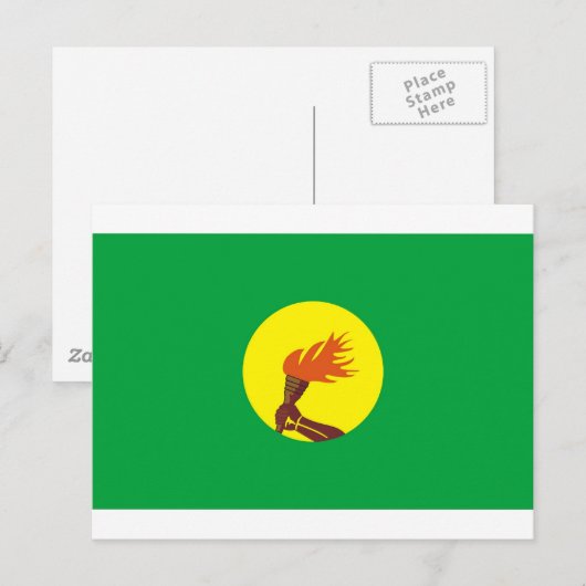 vlag van Zaïre-Congo Briefkaart (Voorkant / Achterkant)
