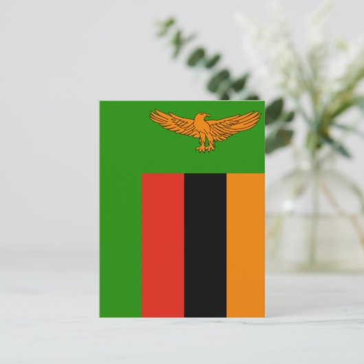 Vlag van Zambia Briefkaart (Staand voorkant)