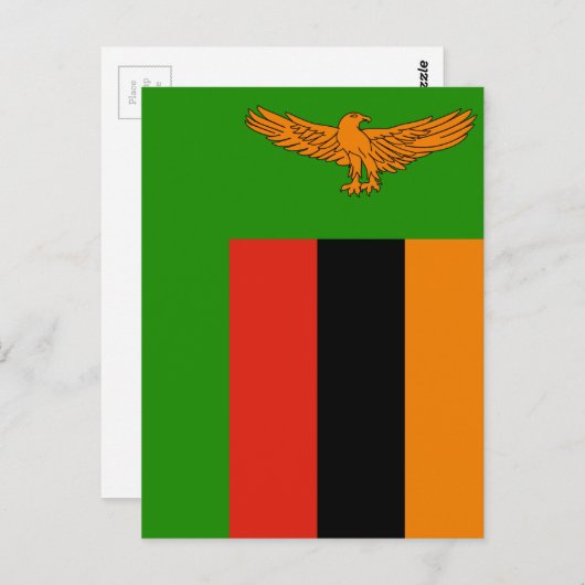 Vlag van Zambia Briefkaart (Voorkant / Achterkant)