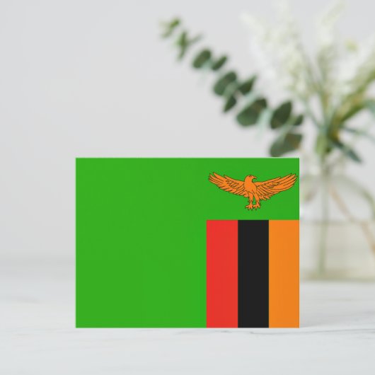 Vlag van Zambia Briefkaart (Staand voorkant)