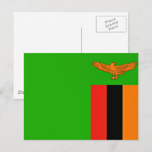 Vlag van Zambia Briefkaart (Voorkant / Achterkant)