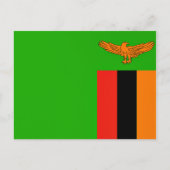 Vlag van Zambia Briefkaart (Voorkant)