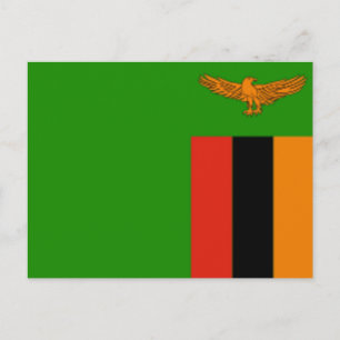 Vlag van Zambia Briefkaart