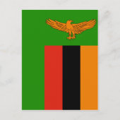 vlag van zambia briefkaart (Voorkant)