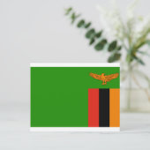vlag van zambia briefkaart (Staand voorkant)