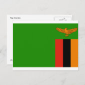 vlag van zambia briefkaart (Voorkant / Achterkant)